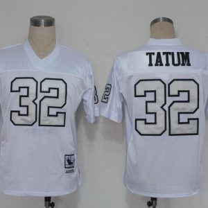 NFL Jerseys Oakland Raiders 32 Jack Tatum White(Silver Number)