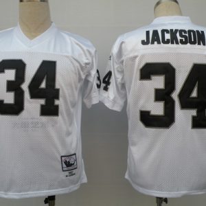 NFL Jerseys Oakland Raiders 34 Bo Jackson white throwback