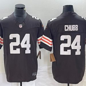 Men's Cleveland Browns #24 Nick Chubb Brown 2023 F.U.S.E.Vapor Untouchable Limited Jersey
