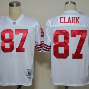 NFL San Francisco 49ers #87 Clark White Throwback Jersey