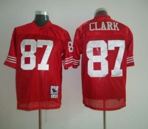 NFL San Francisco 49ers #87 Clark Red Throwback Jersey