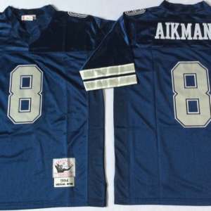 NFL Dallas Cowboys 8# Aikman Blue Throwback Jersey