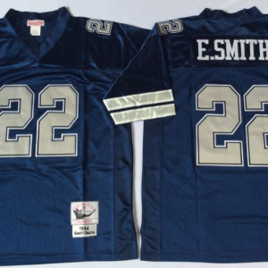 NFL Dallas Cowboys #22 E.Smith Throwback Blue Jersey