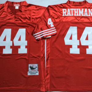 NFL San Francisco 49ers #44 Tom Rathman Red Throwback Jersey
