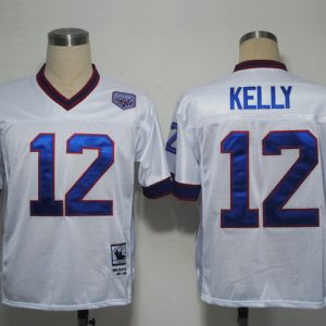 NFL Buffalo Bills #12 Kelly White Throwback Jersey