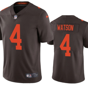 Men's Cleveland Browns #4 Deshaun Watson Brown Color Rush Vapor Untouchable Limited Jersey