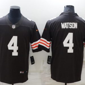Men's Cleveland Browns #4 Deshaun Watson Brown Vapor Untouchable Limited Jersey