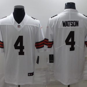 Men's Cleveland Browns #4 Deshaun Watson White Vapor Untouchable Limited Jersey
