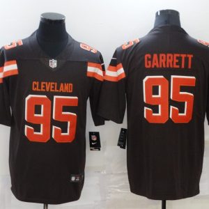 Men's Cleveland Browns #95 Myles Garrett Brown Vapor Untouchable Limited Jersey