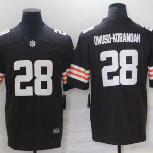 Men's Cleveland Browns #28 Owusu-Koramoah New Brown Vapor Untouchable Limited Jersey