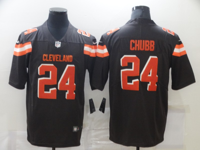 Men's Cleveland Browns #24 Chubb Brown Vapor Untouchable Limited Jersey