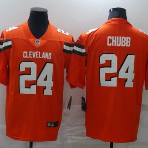 Men's Cleveland Browns #24 Chubb Orange Vapor Untouchable Limited Jersey
