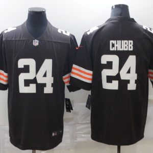 Men's Cleveland Browns #24 Chubb New Brown Vapor Untouchable Limited Jersey
