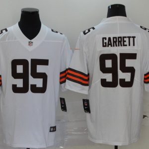 Men's Cleveland Browns #95 Myles Garrett New White Vapor Untouchable Limited Jersey