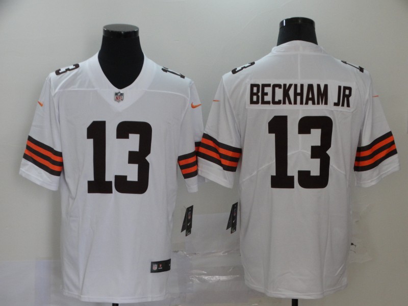 Men's Cleveland Browns#13 Odell Beckham Jr. New White Vapor Untouchable Limited Jersey