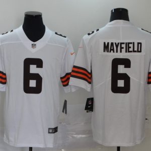 Men's Cleveland Browns #6 Baker Mayfield New White Vapor Untouchable Limited Jersey