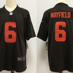 Men's Cleveland Browns #6 Baker Mayfield New Brown Color Rush Limited Jersey