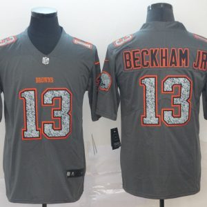 Nike Browns #13 Odell Beckham Jr. Gray Static Vapor Untouchable Limited Men Jersey