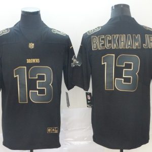 Nike Browns #13 Odell Beckham Jr. Back Gold Vapor Untouchable Limited Men Jersey