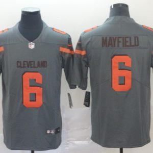 Nike Cleveland Browns #6 Baker Mayfield Grey Inverted Legend Men Jersey