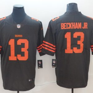 Men's Cleveland Browns #13 Odell Beckham Jr Brown Color Rush Limited Jersey