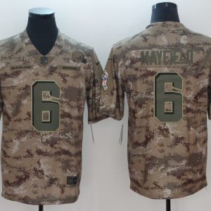 2018 NFL Men's Nike Cleveland Browns #6 Mayfield Salute To Service Jersey