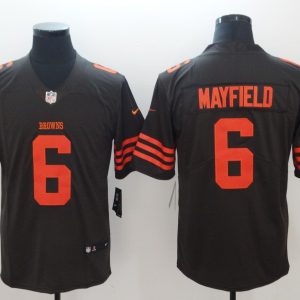 NFL Cleveland Browns #6 Mayfield Brown Color Rush Limited Jersey