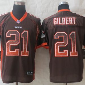 New Nike Cleveland Browns 21 Gilbert Drift Fashion Brown Elite Jerseys