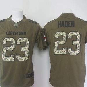 Nike Cleveland Browns #23 Haden Saulte for Service Green Limited Jersey