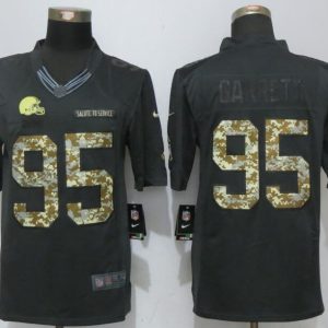 New Nike Cleveland Browns 95 Garrett Anthracite Salute To Service Limited Jersey