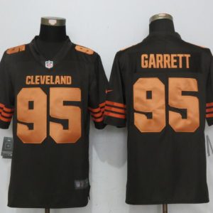 New Nike Cleveland Browns 95 Garrett Navy Brown Color Rush Limited Jersey