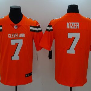 NFL Cleveland Browns #7 Kizer Orange Vapor Limited Jersey
