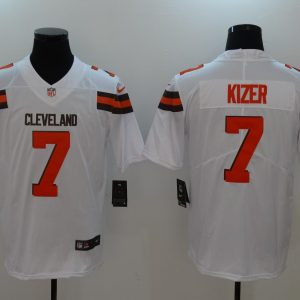 NFL Cleveland Browns #7 Kizer White Vapor Limited Jersey