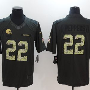 NFL Cleveland Browns #22 Peppers Salute to Service Jersey