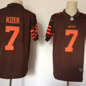 NFL Cleveland Browns #7 Kizer Brown Vapor Limted Jersey