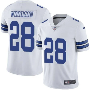 Men's Dallas Cowboys #28 Darren Woodson White Vapor Limited Stitched Football Jersey
