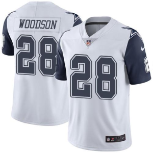 Men's Dallas Cowboys #28 Darren Woodson White Color Rush Limited Jersey