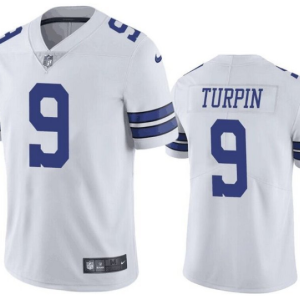 Men's Dallas Cowboys #9 KaVontae Turpin White Vapor Limited Stitched Football Jersey