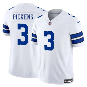 Men's Dallas Cowboys #3 George pickens White 2025 F.U.S.E. Vapor Untouchable Jersey