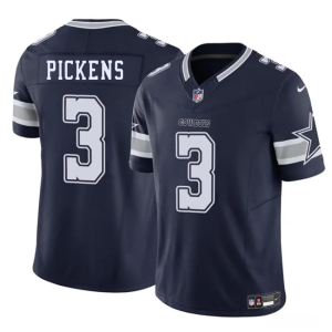 Men's Dallas Cowboys #3 George pickens Navy 2025 F.U.S.E. Vapor Untouchable Jersey