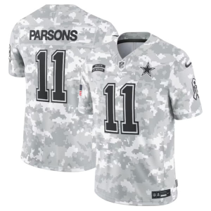 Men's Dallas Cowboys #11 Micah Parsons Arctic Camo 2024 F.U.S.E. Salute to Service Jersey