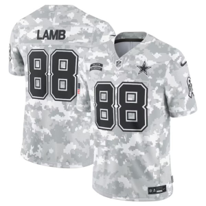 Men's Dallas Cowboys #88 CeeDee Lamb Arctic Camo 2024 F.U.S.E. Salute to Service Jersey