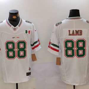 Men's Dallas Cowboys #88 CeeDee Lamb 2024 Mexico White F.U.S.E. Limited Jersey