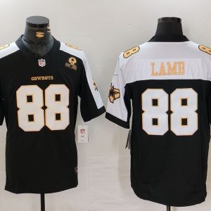 Men's Dallas Cowboys #88 CeeDee Lamb 2023 F.U.S.E. Black Gold Thanksgiving Limited Jersey