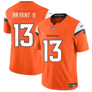Men's Denver Broncos #13 Pat Bryant II Orange 2025 Draft F.U.S.E. Vapor Limited Stitched Football Jersey