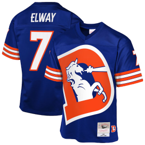 Men's Denver Broncos #7 John Elway Mitchell & Ness 1998 Throwback Royal Jersey