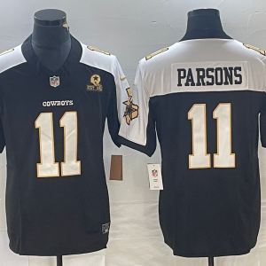 Men's Dallas Cowboys #11 Micah Parsons 2023 F.U.S.E. Black/White With Established In