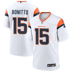 Men's Denver Broncos #15 Nik Bonitto White 2024 F.U.S.E. Vapor Limited Stitched Football Jersey