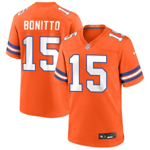 Men's Denver Broncos #15 Nik Bonitto Orange Mile High Collection 1977 Throwback Jersey