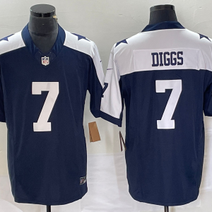 Men's Dallas Cowboys #7 Trevon Diggs Navy 2023 F.U.S.E.Thanksgiving Limited Jersey
